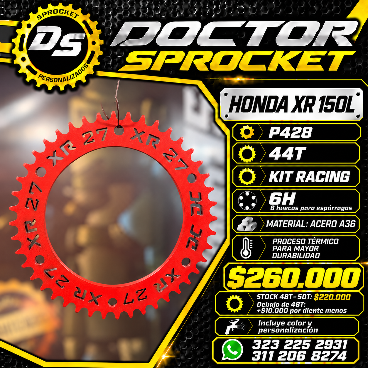 Honda XR 150L P428 44T