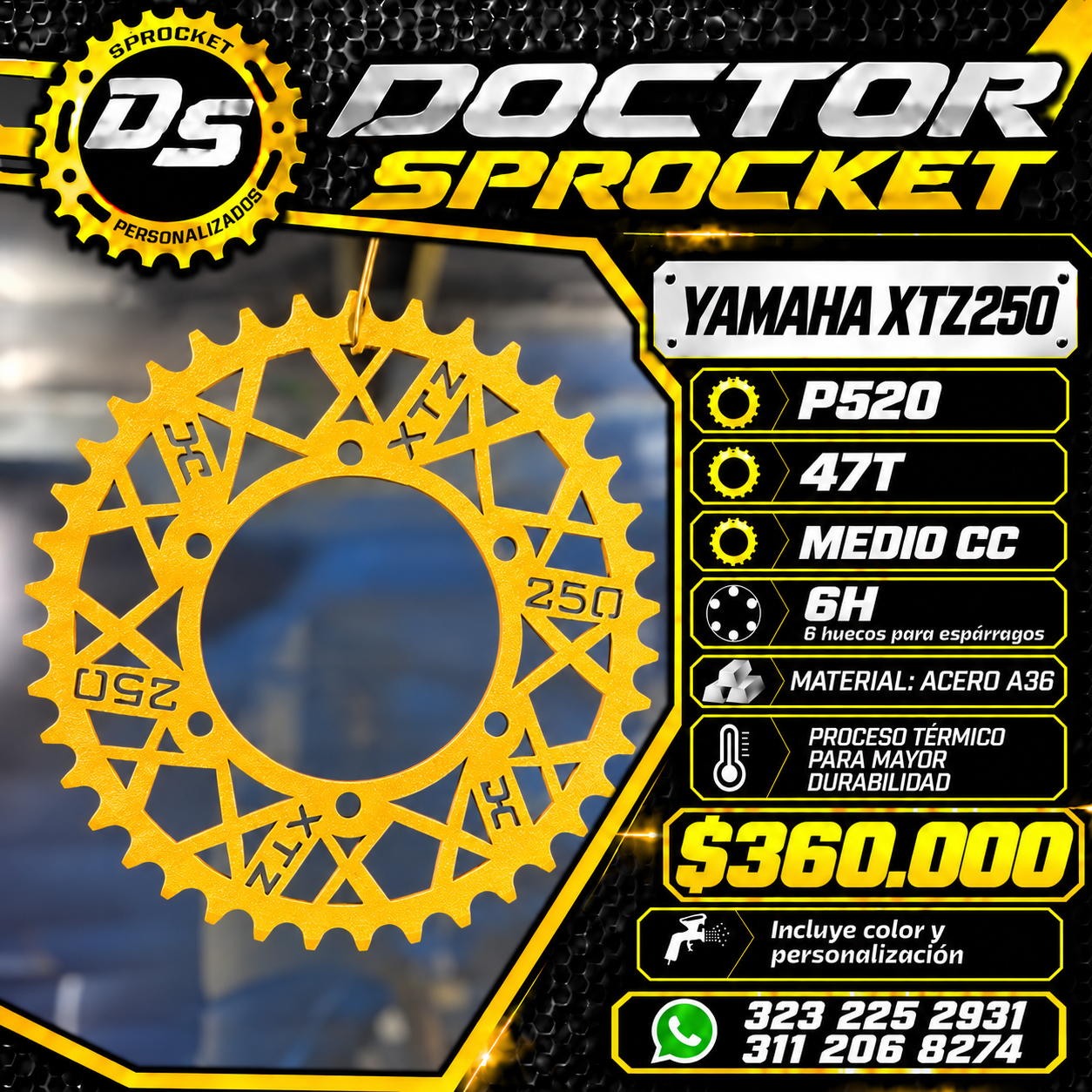 Yamaha XTZ250 P520 47T